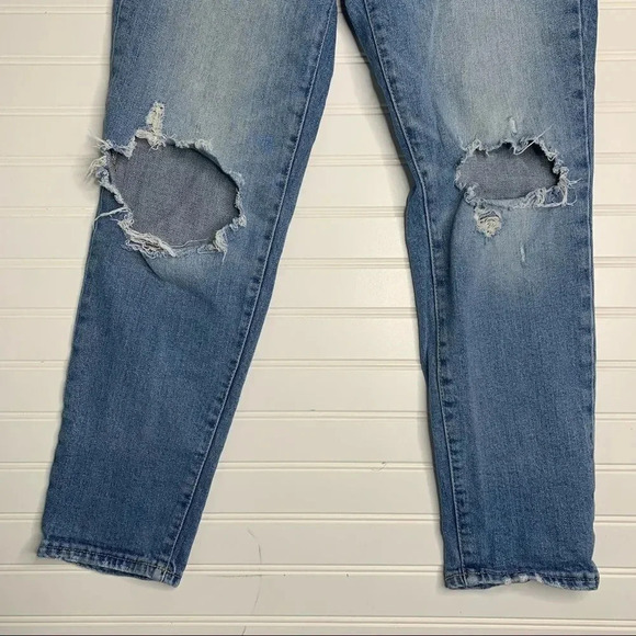 Old Navy High-Waisted O.G. Straight Leg Ripped Jeans Baggy Fit - Picture 8 of 9
